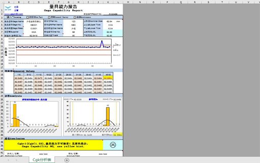 Cgk量具能力分析